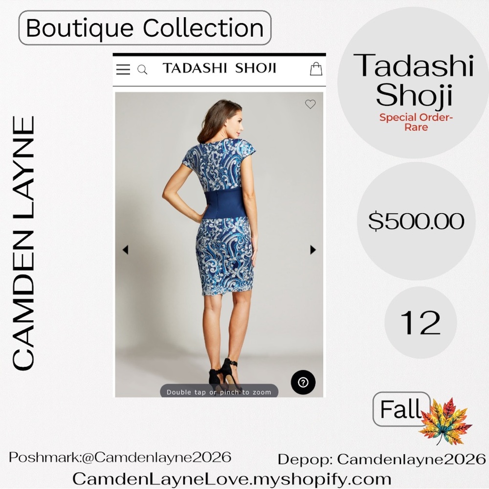 Tadashi Shoji Hitomi Embroidered Tulle Mini Dress - Picture 3 of 9